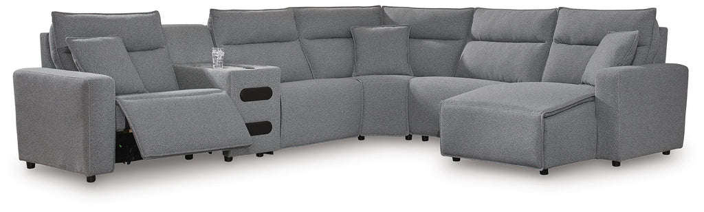 Modmax II Salt and Pepper 6 Pc Reclining Sectional