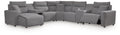 Modmax II Salt and Pepper 7 Pc Power Reclining Sectional