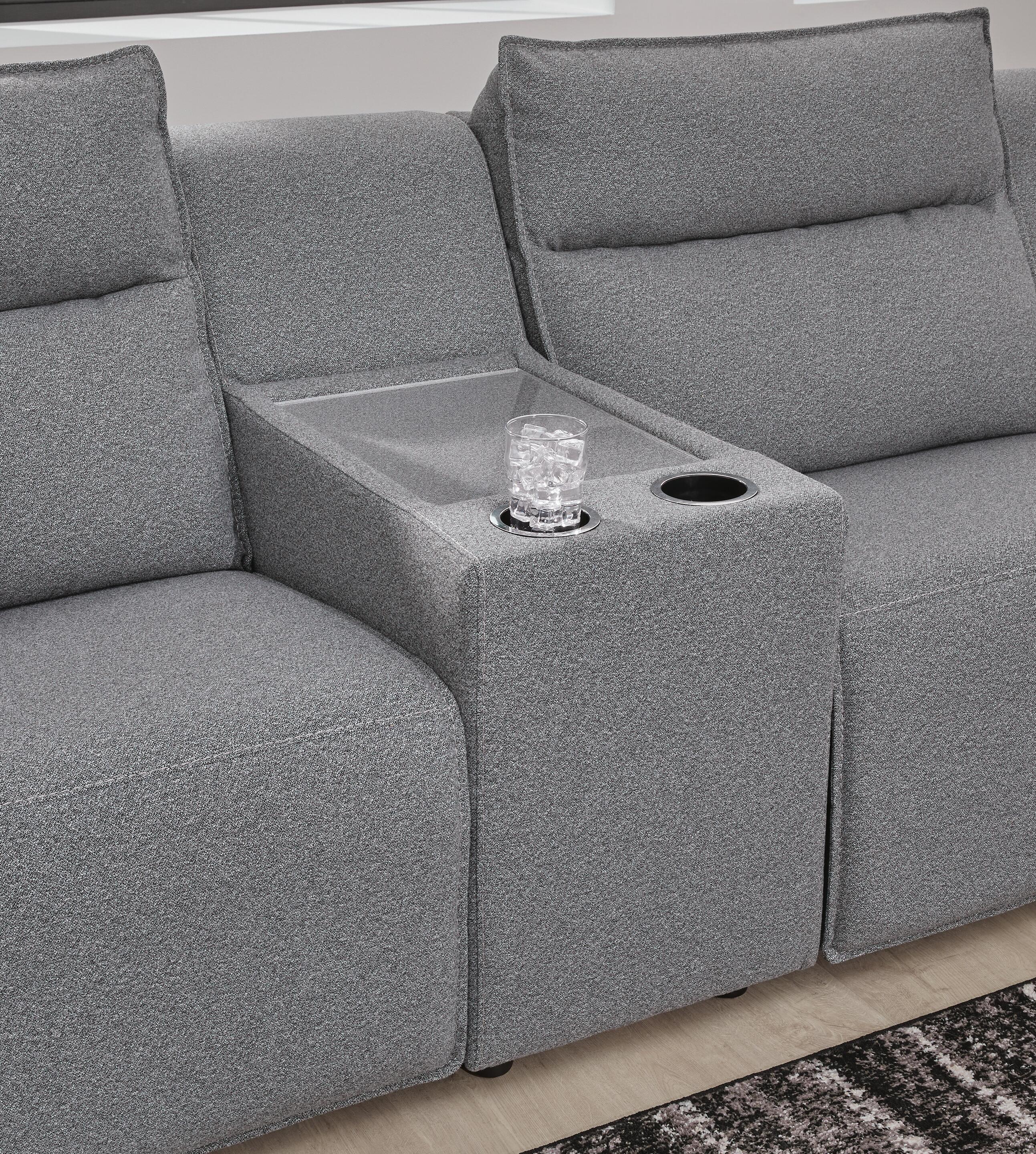 Modmax II Salt and Pepper 7 Pc Power Reclining Sectional