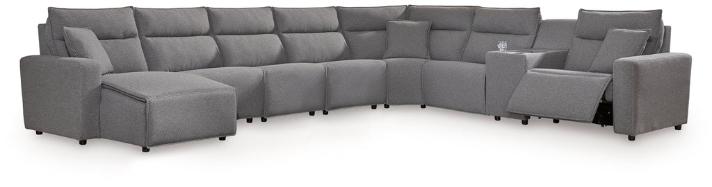 Modmax II Salt and Pepper 8 Pc Power Reclining Sectional