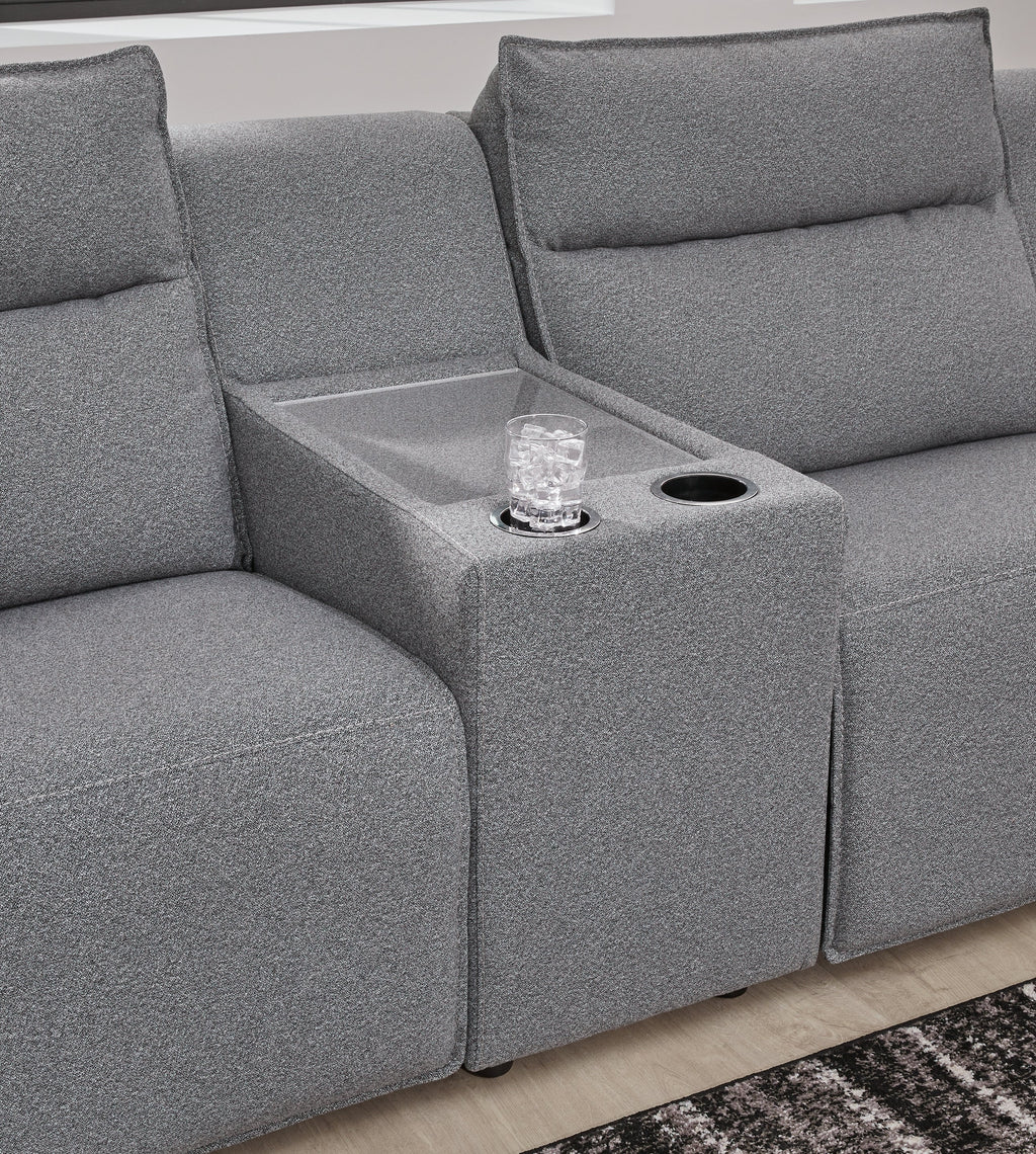Modmax II Salt and Pepper 8 Pc Power Reclining Sectional
