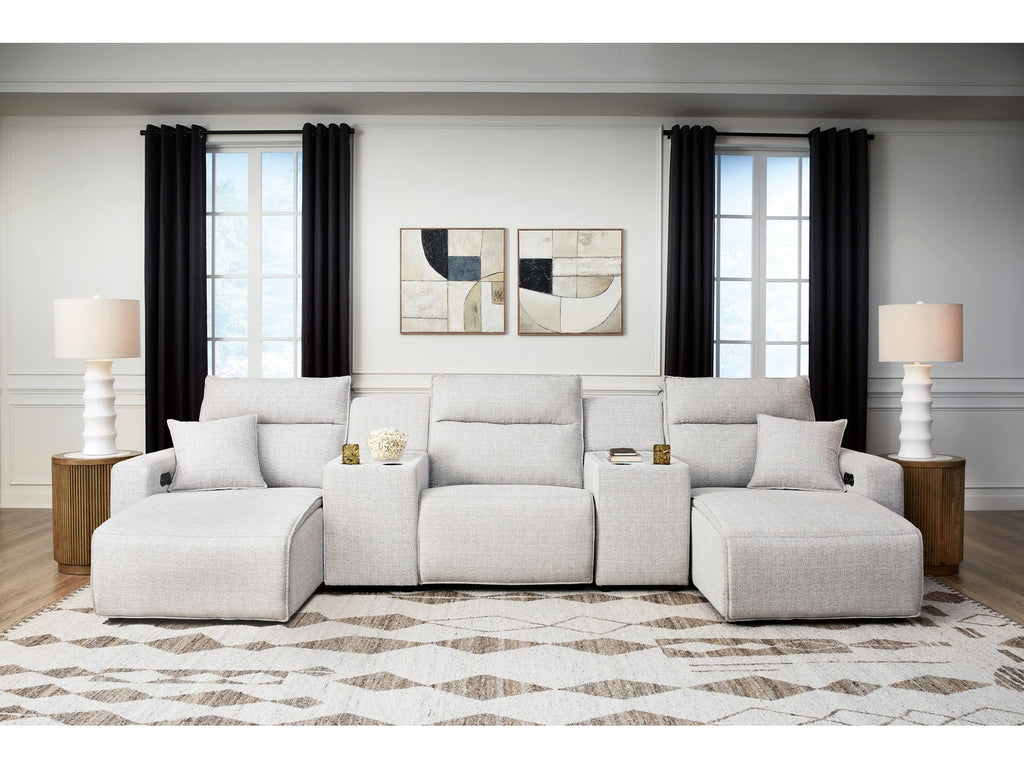 Modmax II Stone 5 Pc Power Reclining Sectional