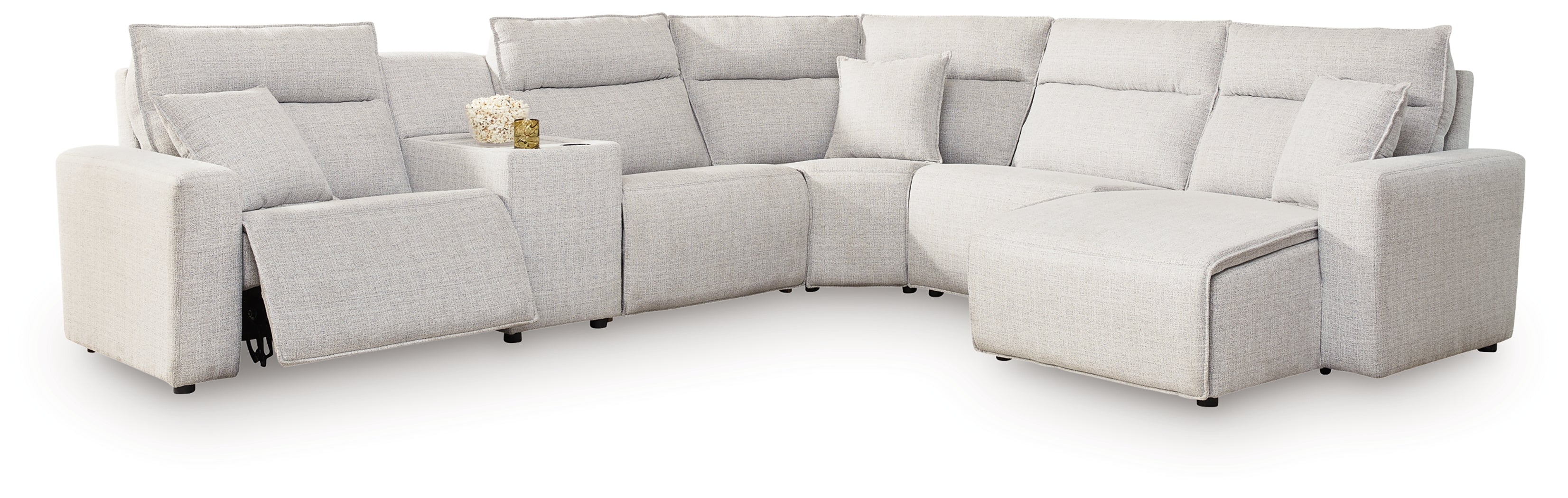 Modmax II Stone 6 Pc Power Reclining Sectional