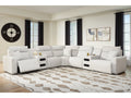 Modmax II Stone 7 Pc Power Reclining Sectional w/ Chaise & Audio Consoles