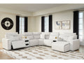 Modmax II Stone 7 Pc Power Reclining Sectional w/ Chaise and Audio Consoles