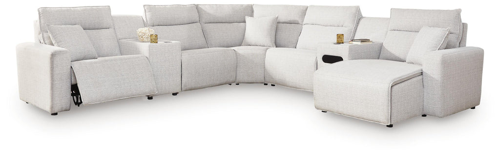 Modmax II Stone 7 Pc Power Reclining Sectional