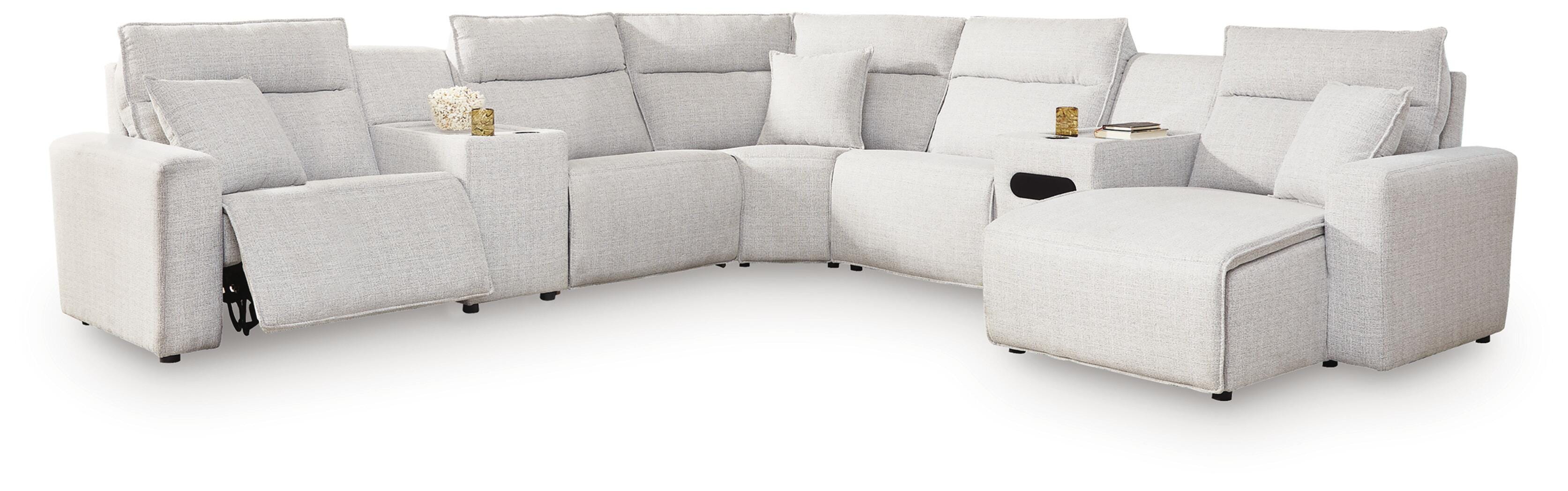 Modmax II Stone 7 Pc Power Reclining Sectional