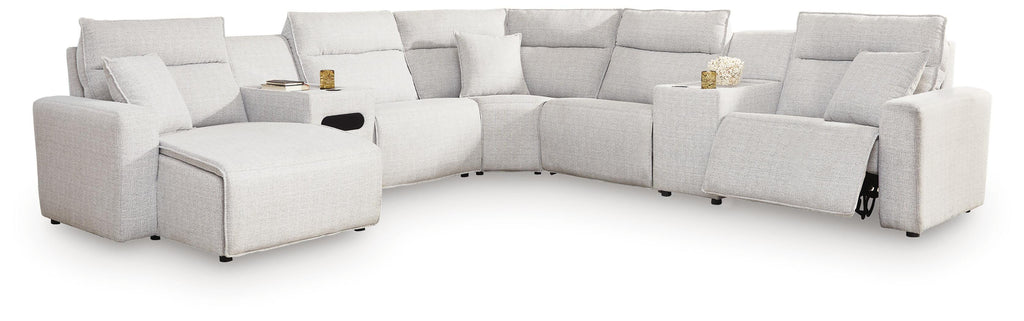 Modmax II Stone 7 Pc Power Reclining Sectional