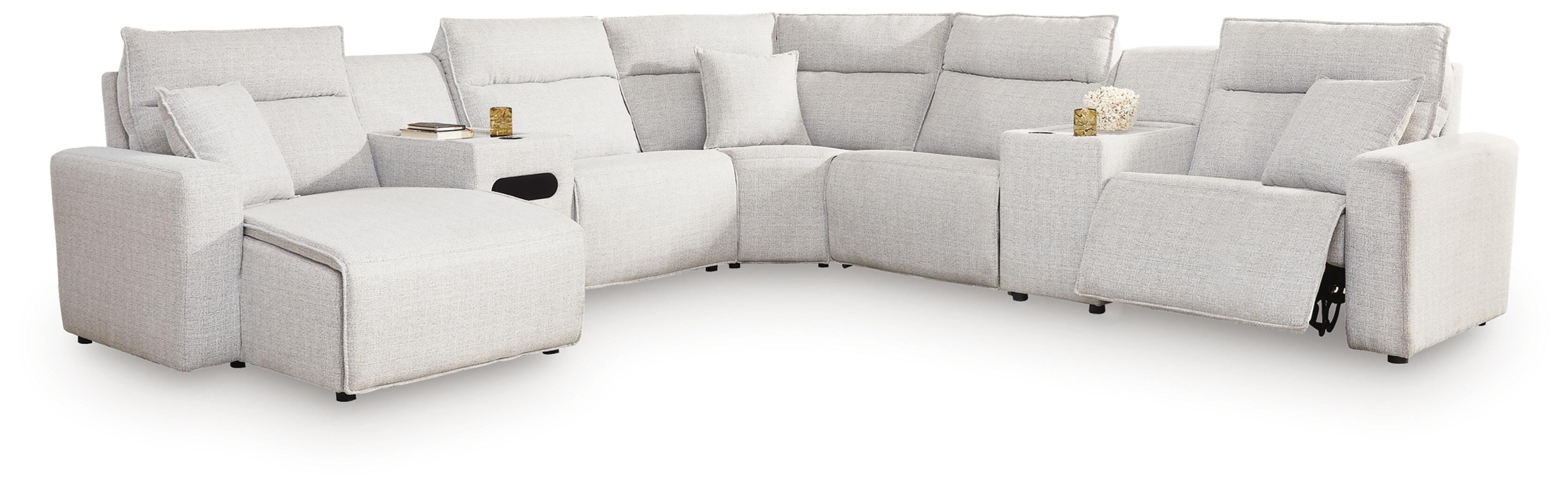 Modmax II Stone 7 Pc Power Reclining Sectional
