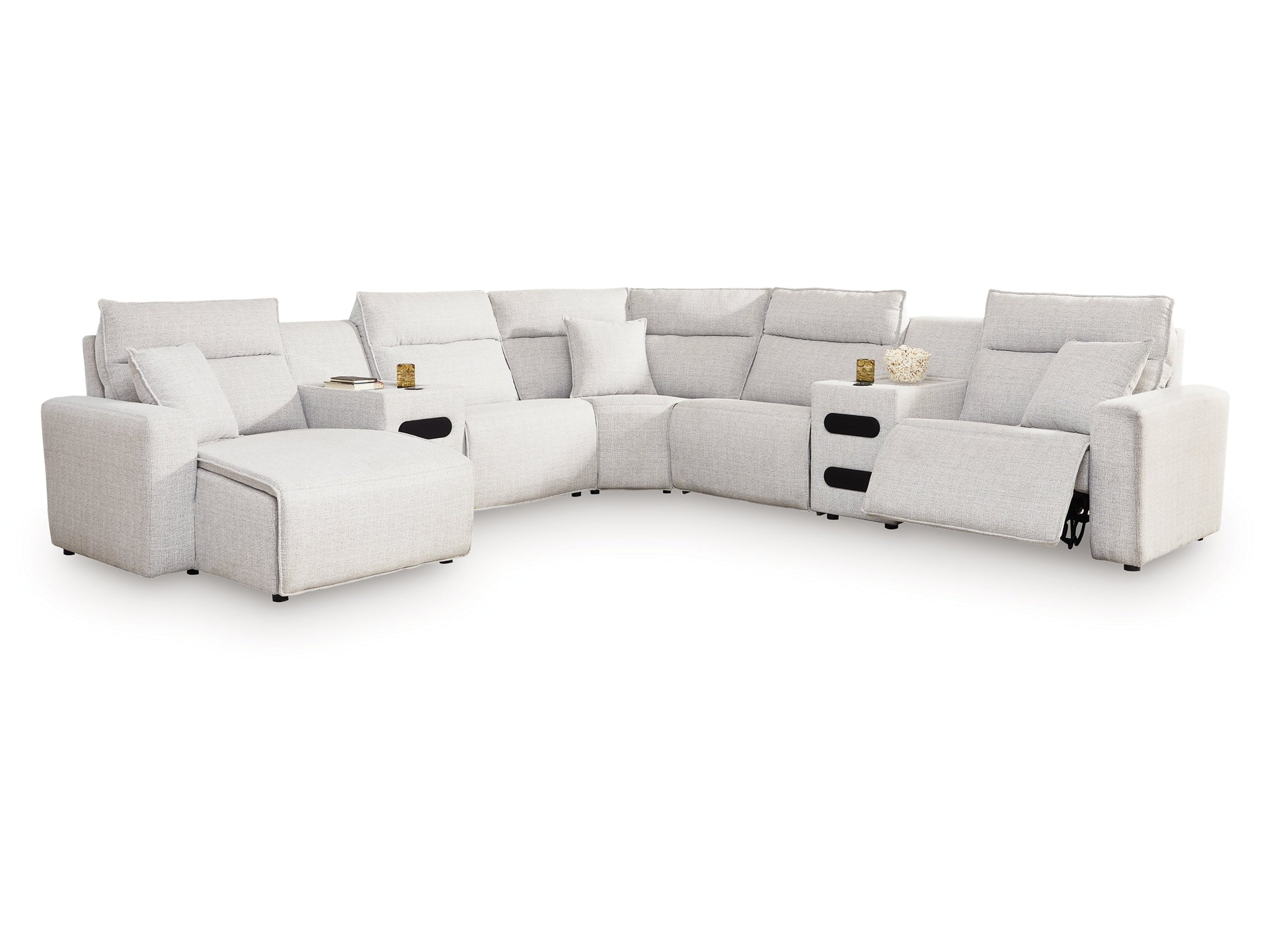 Modmax II Stone 7 Pc Power Reclining Sectional