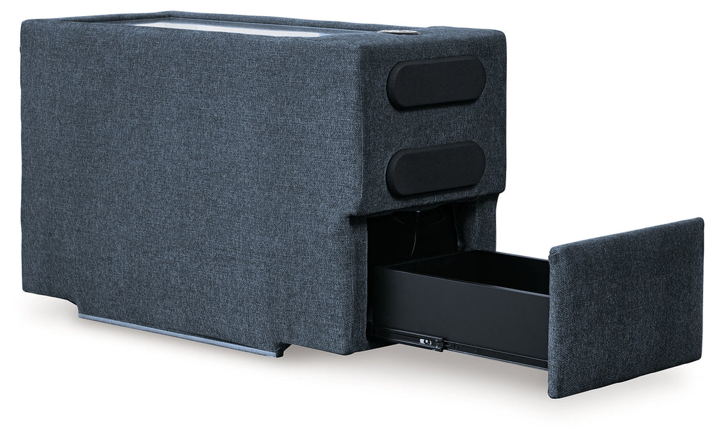 Modmax Ink 4 Pc Sectional Sofa, 3 Pc Sectional Loveseat and Ottoman