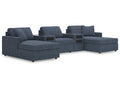 Modmax Ink 5-Piece Double Chaise w/Audio Consoles