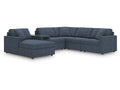 Modmax Ink 6-Piece Sectional with Audio System and Chaise