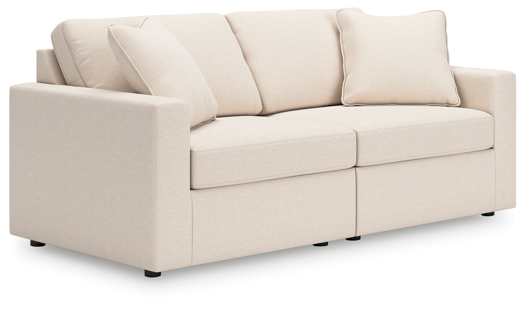 Modmax Oyster 3 Pc Sectional Sofa, 2 Pc Sectional Loveseat, Console and Swivel Glider Recl