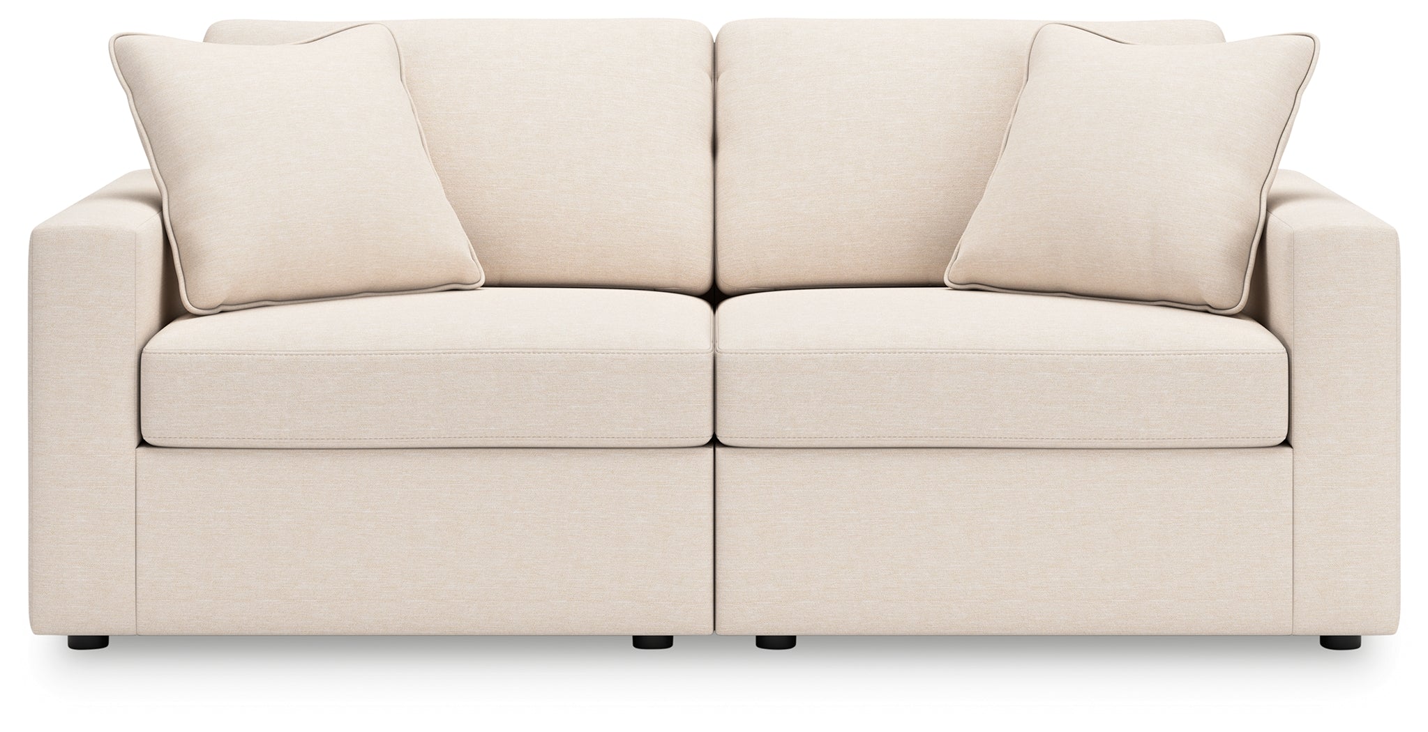 Modmax Oyster 3 Pc Sectional Sofa and 2 Pc Sectional Loveseat w/ Console