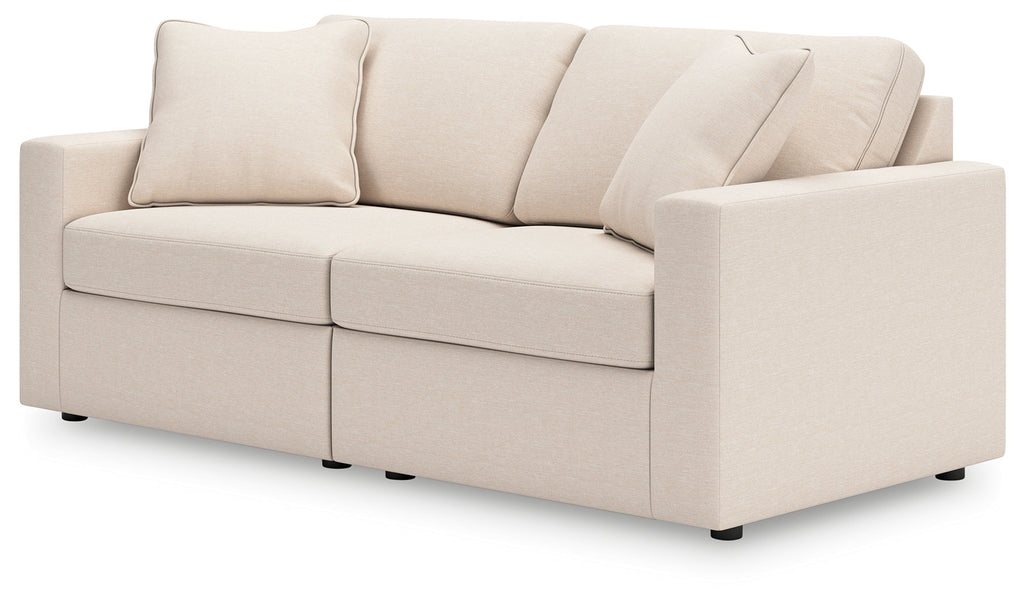 Modmax Oyster 3 Pc Sectional Sofa and 2 Pc Sectional Loveseat w/ Console
