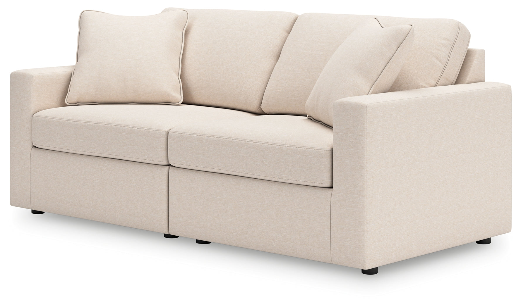 Modmax Oyster 3 Pc Sectional Sofa and 2 Pc Sectional Loveseat w/ Console