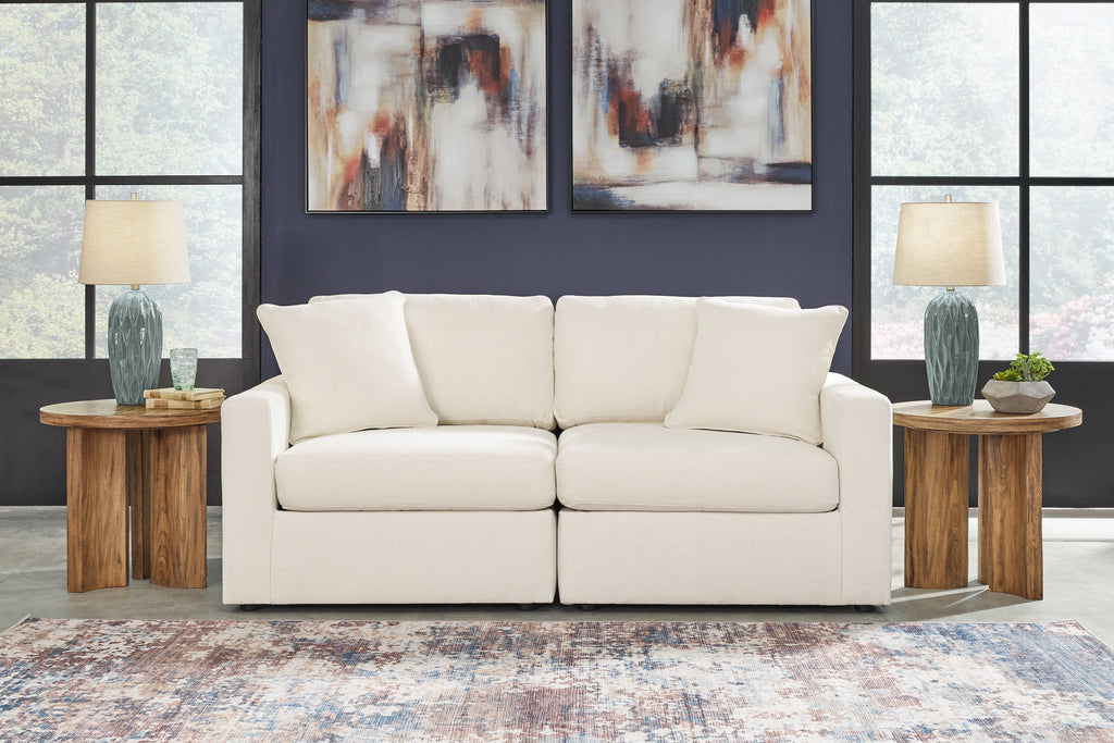 Modmax Oyster 3 Pc Sectional Sofa and 2 Pc Sectional Loveseat w/ Console
