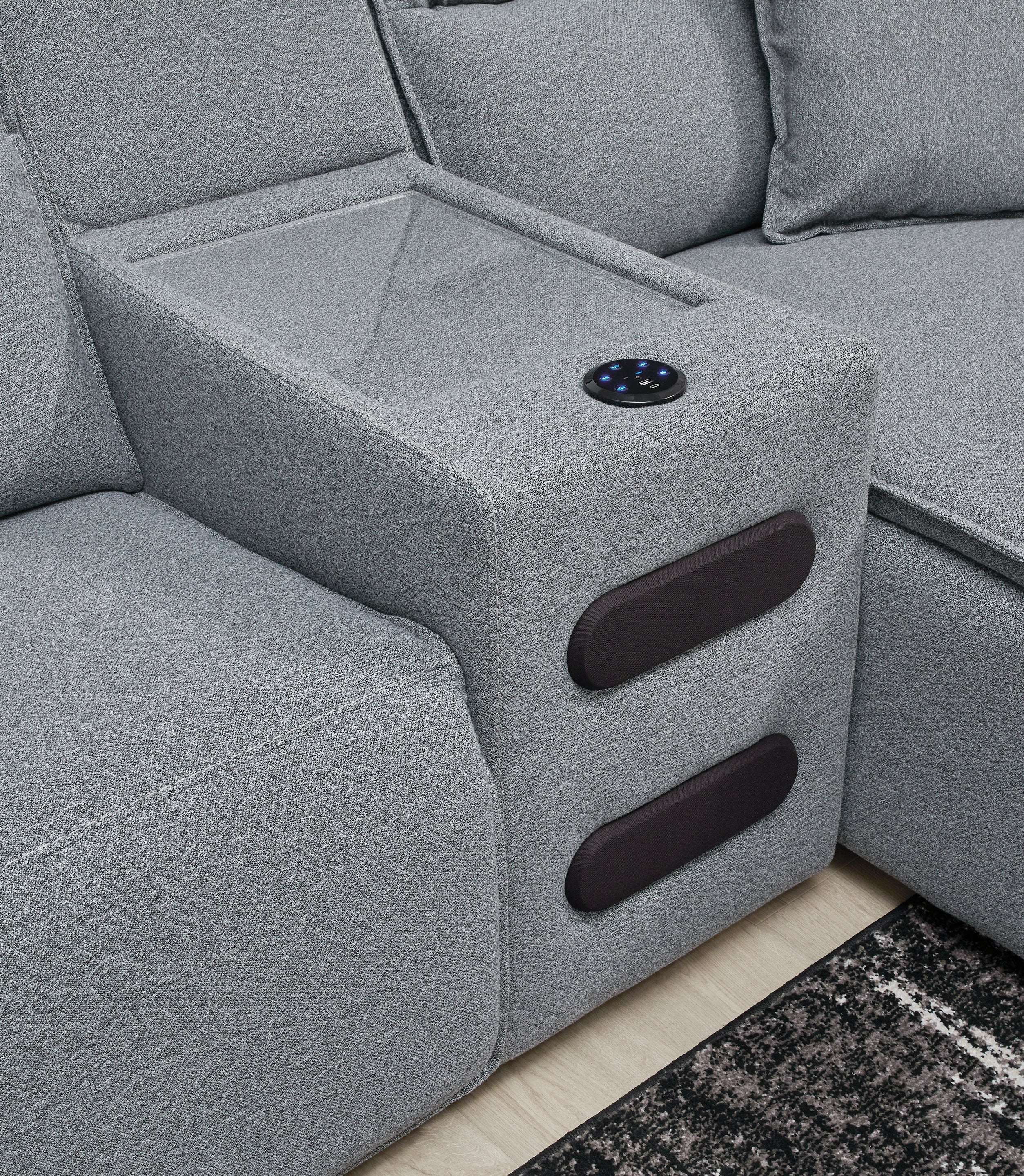 Modmax Salt and Pepper 3-Piece Power Reclining Sectional