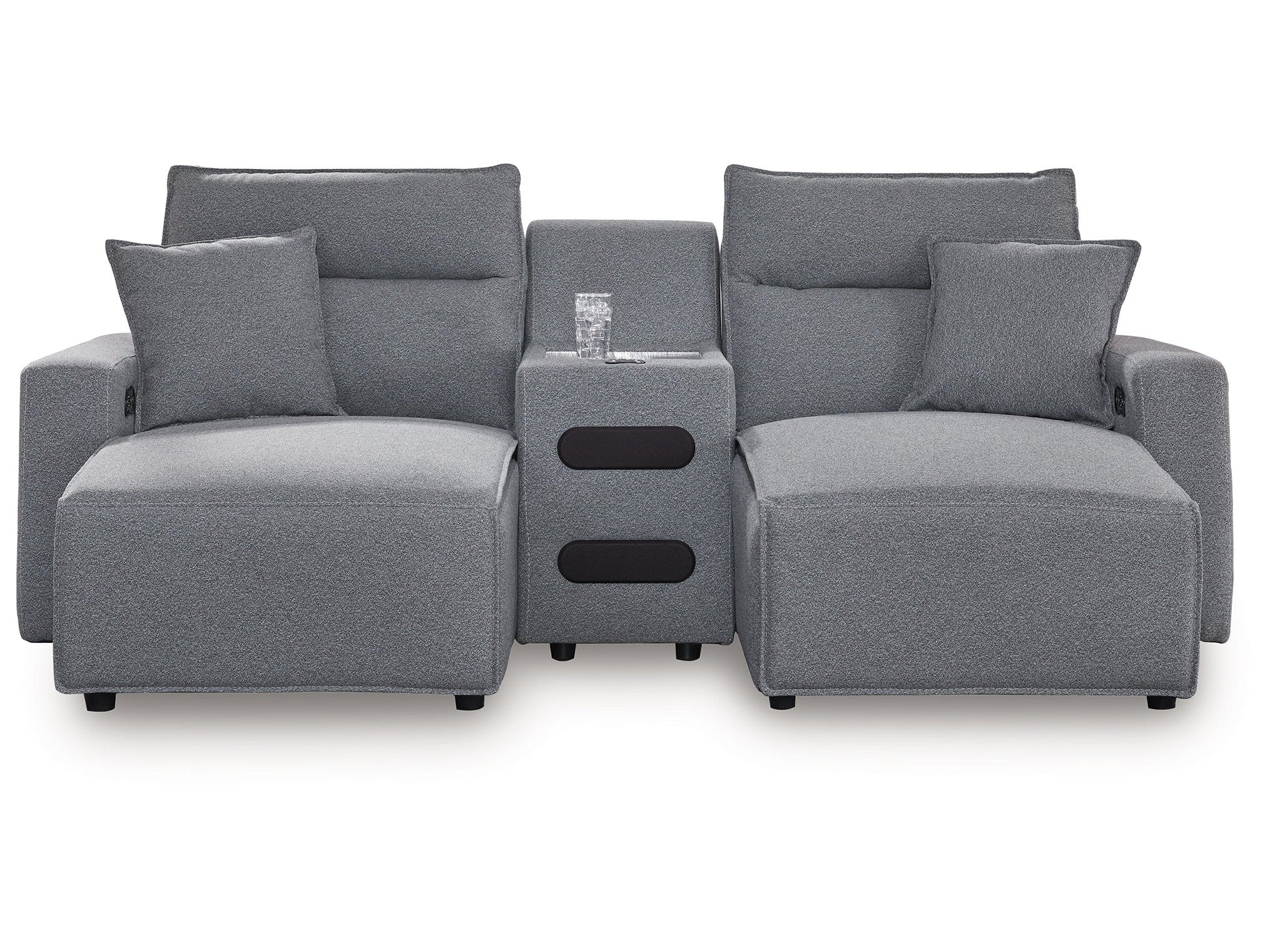 Modmax Salt and Pepper 3-Piece Power Reclining Sectional with Chaise