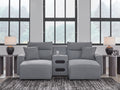 Modmax Salt and Pepper 3-Piece Power Reclining Sectional with Chaise