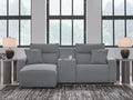 Modmax Salt and Pepper 3-Piece Power Reclining Sectional with Chaise