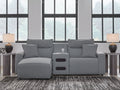 Modmax Salt and Pepper 3-Piece Power Reclining Sectional with Chaise