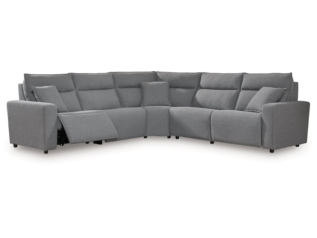 Modmax Salt and Pepper 5-Piece Power Reclining Sectional