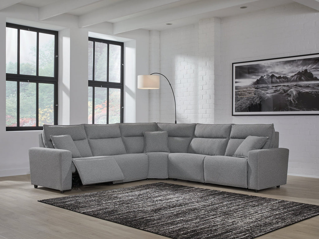 Modmax Salt and Pepper 5-Piece Power Reclining Sectional