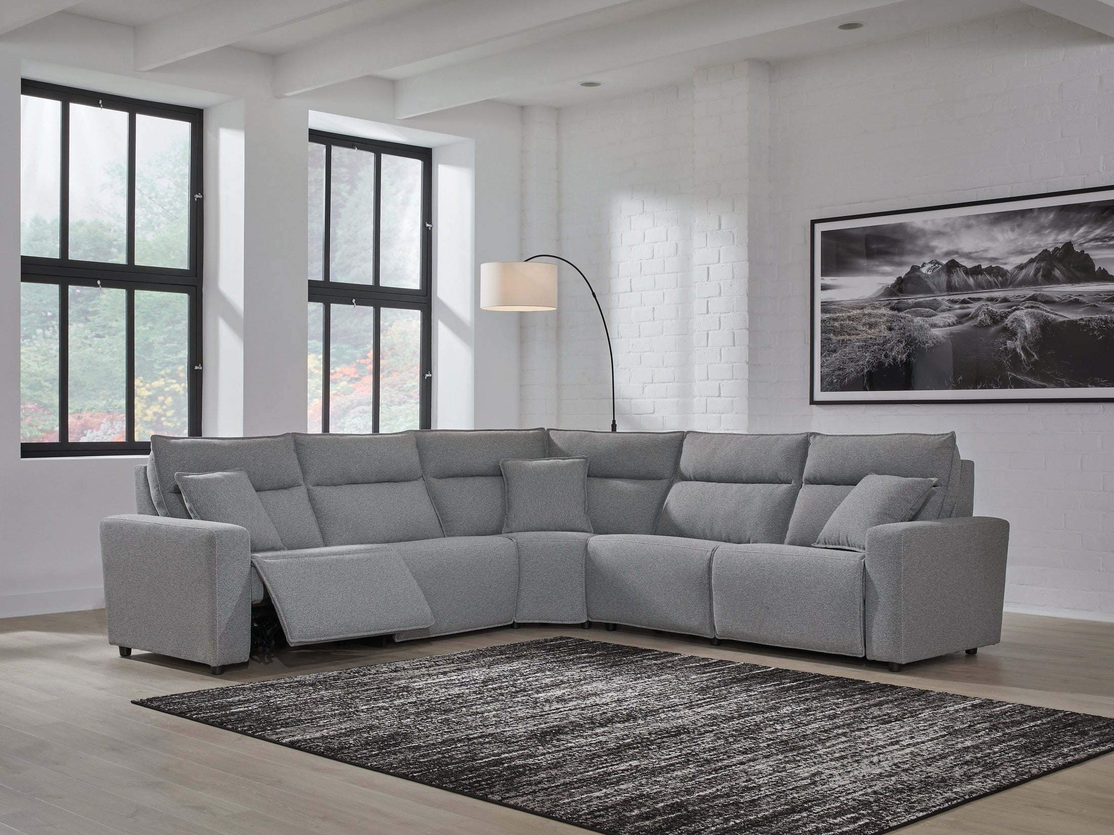 Modmax Salt and Pepper 5-Piece Power Reclining Sectional