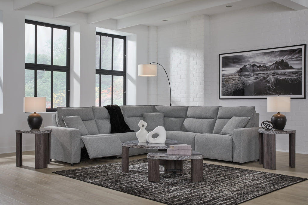 Modmax Salt and Pepper 5-Piece Power Reclining Sectional