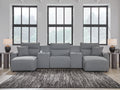 Modmax Salt and Pepper 5-Piece Power Reclining Sectional with Chaise