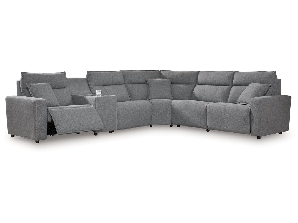 Modmax Salt and Pepper 6 Pc Reclining Sectional