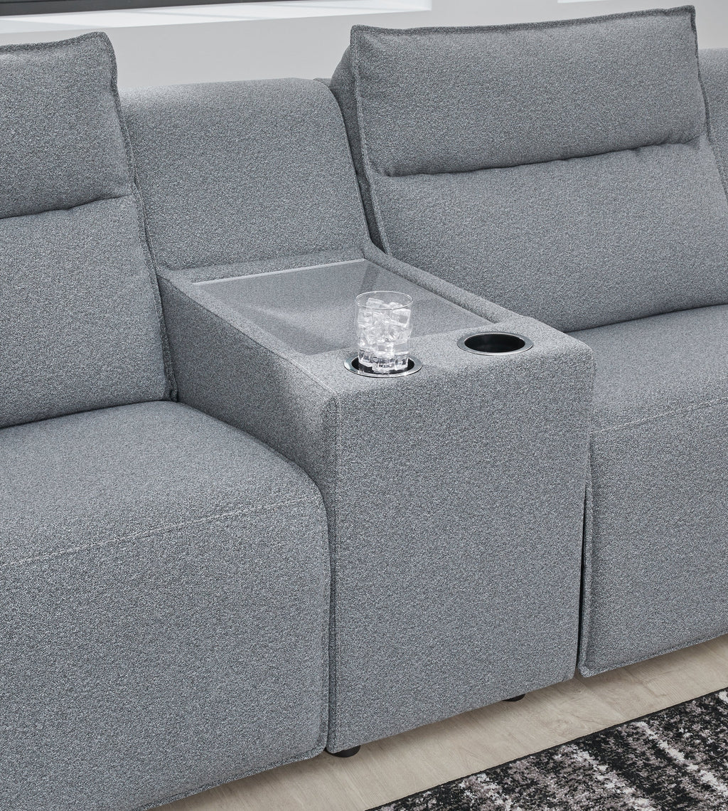 Modmax Salt and Pepper 6 Pc Reclining Sectional