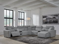 Modmax Salt and Pepper 7-Piece Power Reclining Sectional with Chaise
