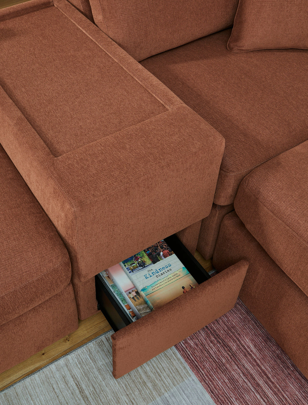 Modmax Spice 4-Piece Sectional with Storage Console