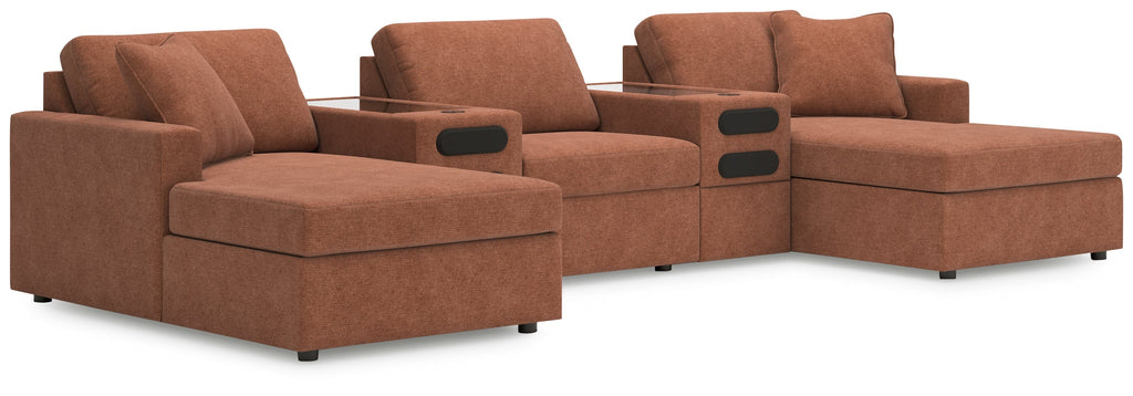 Modmax Spice 5-Piece Double Chaise w/Audio Consoles