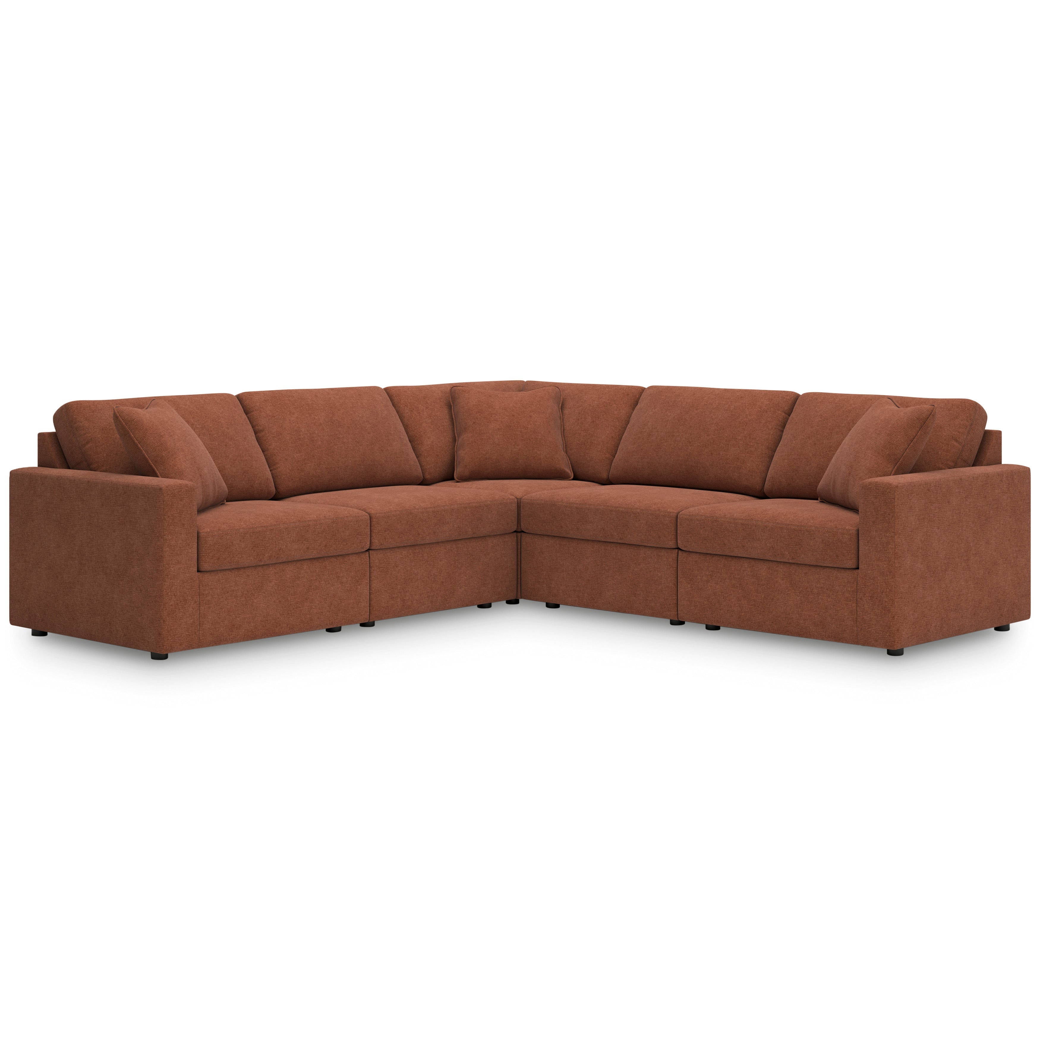 Modmax Spice 5-Piece Symmetrical Sectional and Ottoman