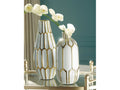 Mohsen Gold Finish/White Vase (Set of 2)