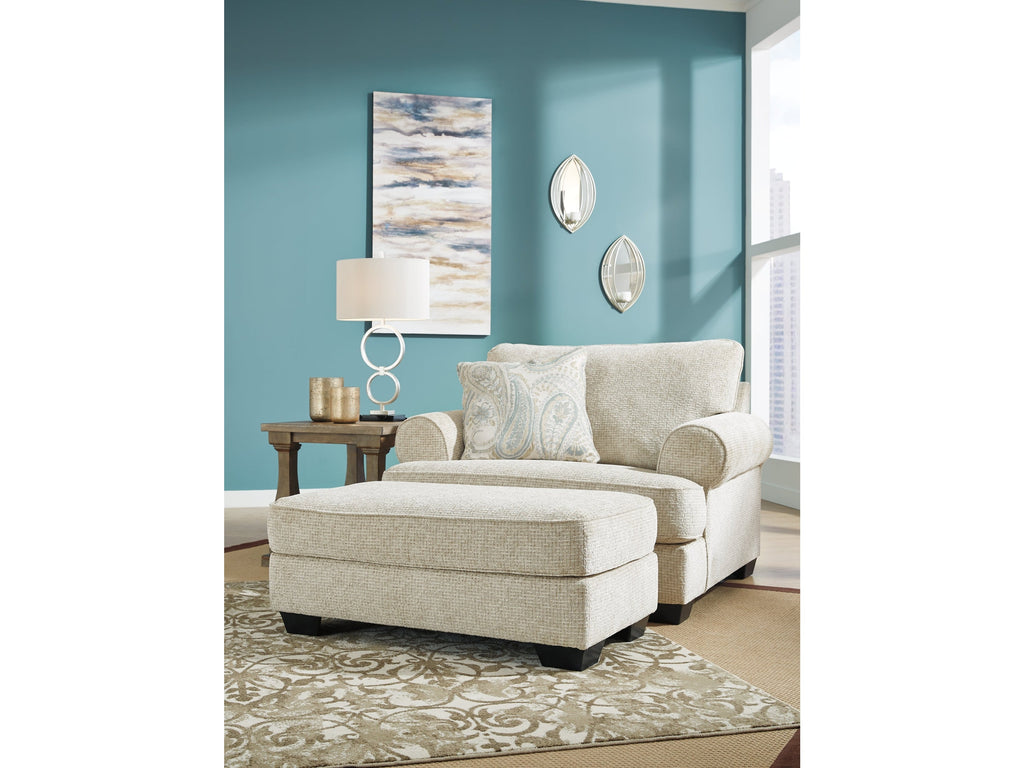 Monaghan Sandstone Oversized Chair and Ottoman
