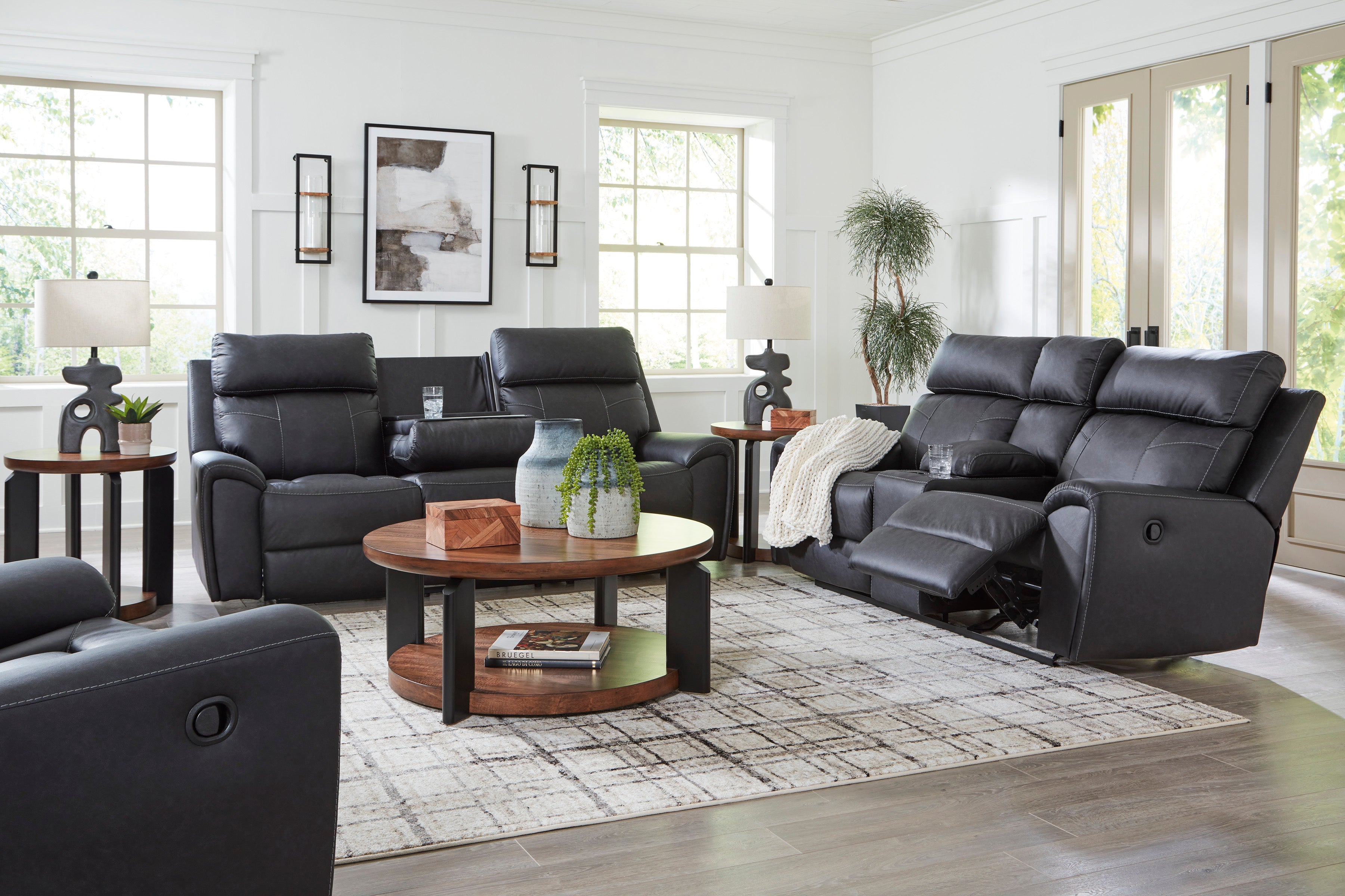 Montacute Black Reclining Living Room Set