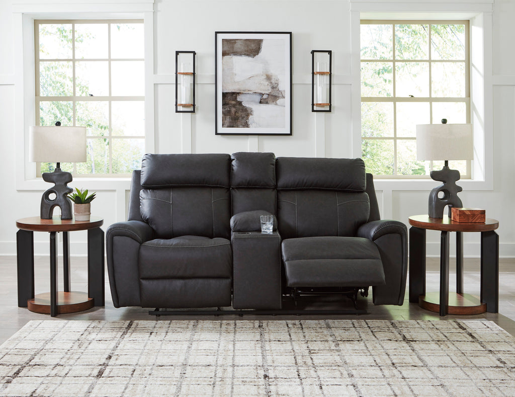 Montacute Black Reclining Sofa and Loveseat
