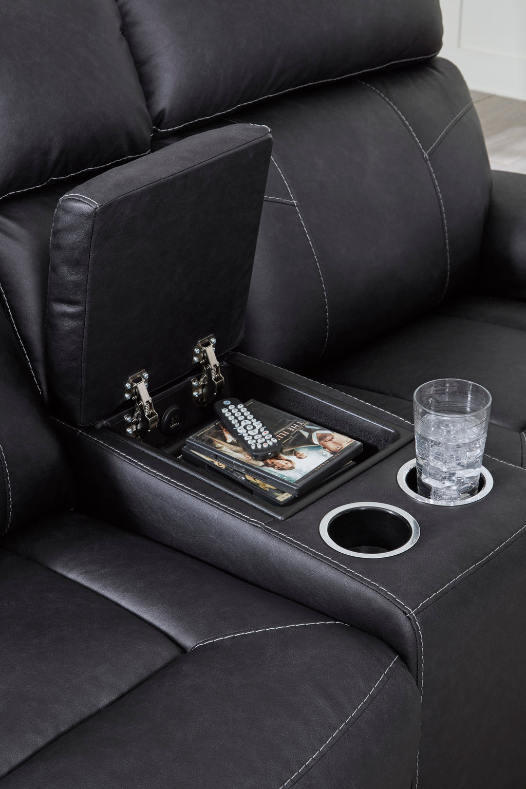 Montacute Black Reclining Sofa and Loveseat