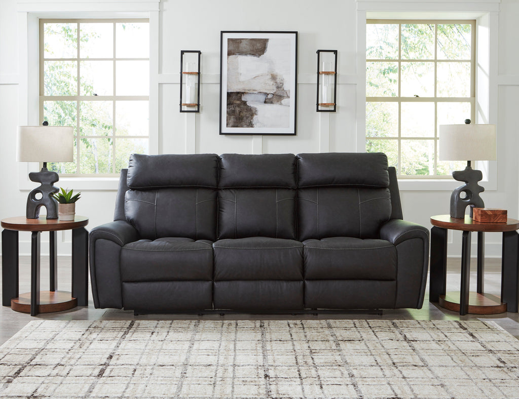 Montacute Black Reclining Sofa and Loveseat