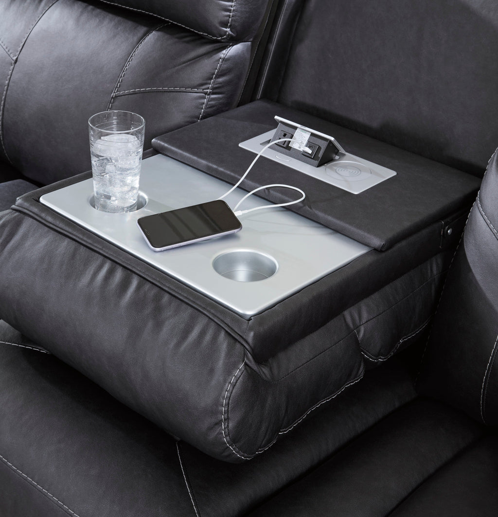 Montacute Black Reclining Sofa and Loveseat