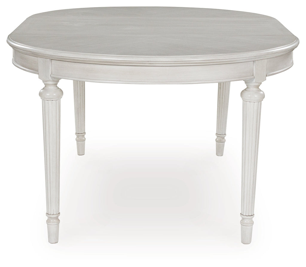 Montelaine Antique White Extension Dining Table and 6 Chairs