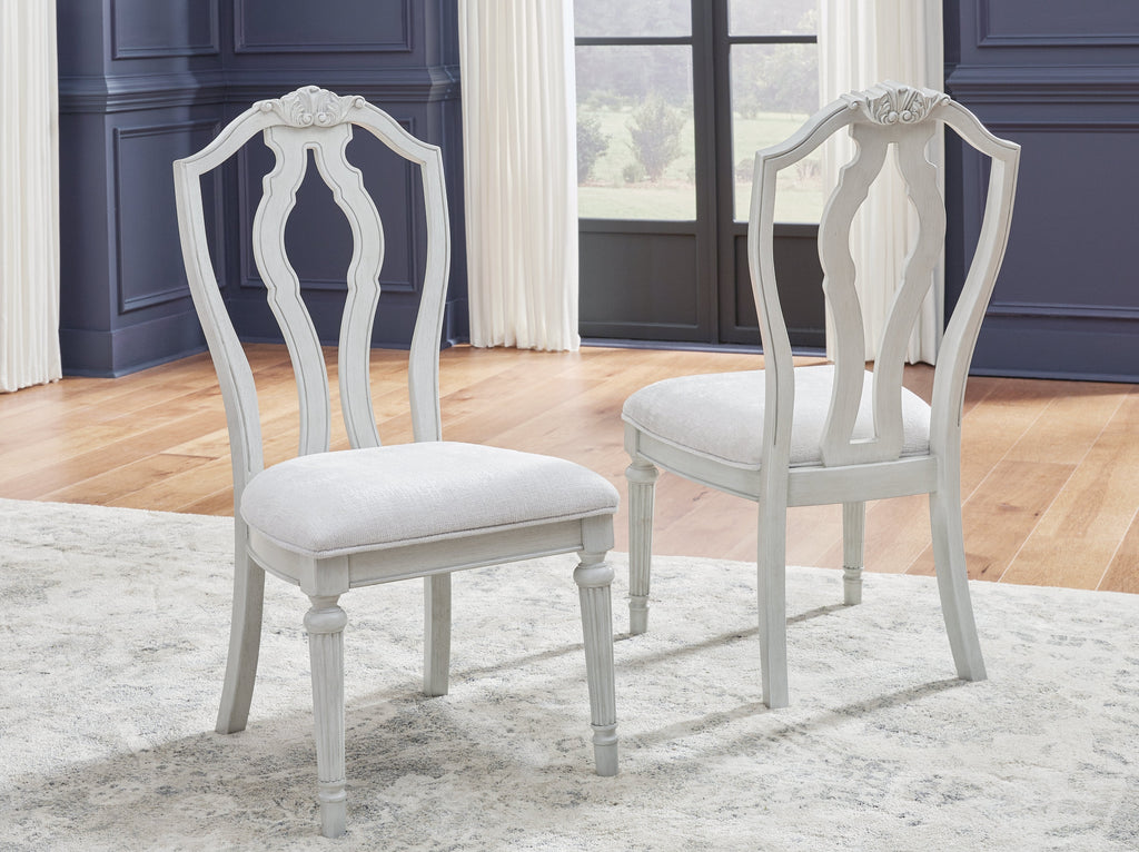 Montelaine Antique White Extension Dining Table and 6 Chairs