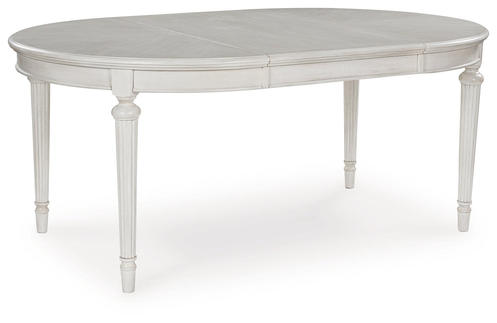 Montelaine Antique White Oval Dining Room Table