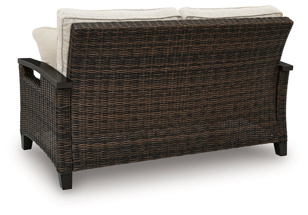 Monterey Point Dark Brown Loveseat w/Cushion