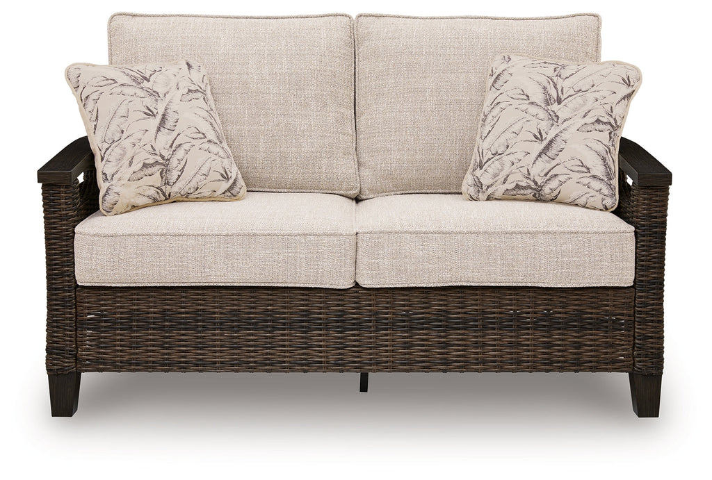 Monterey Point Dark Brown Loveseat w/Cushion